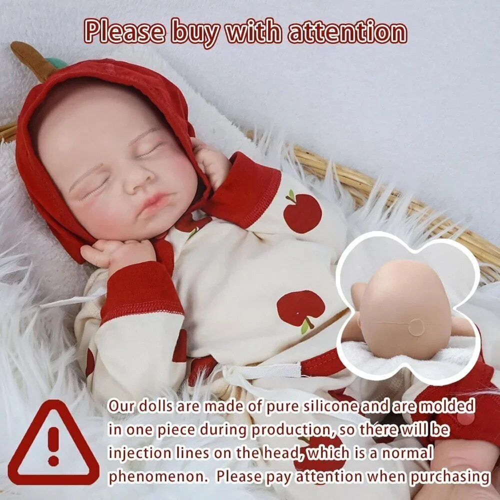 🆕18.9in Full Silicone Reborn Baby Girl Dolls Lifelike Weighted Doll Gift Toy